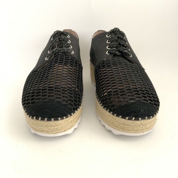 New INC International Concepts Abrelia Sneakers Perforated Espadrille Black 10 - Picture 4 of 11